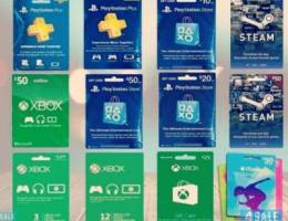 للبيع اشرطه سوني وكروت ستور ps4 وايتونز