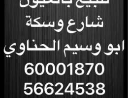 للبيع بالعيون ق1 شارع وسكه  وثيقه حره