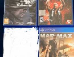 للبيع 3 اشرطه ps4