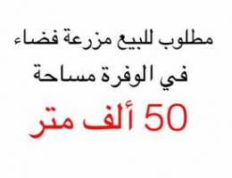 مطلوب للبيع مزرعة فضاء في الوفرة مساحة 5