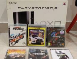 PS3 black 80gb + 6 games