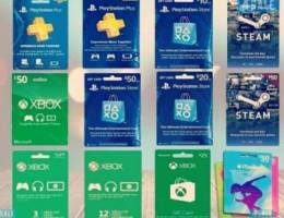 للبيع كروت ستور ps4 وايتونز